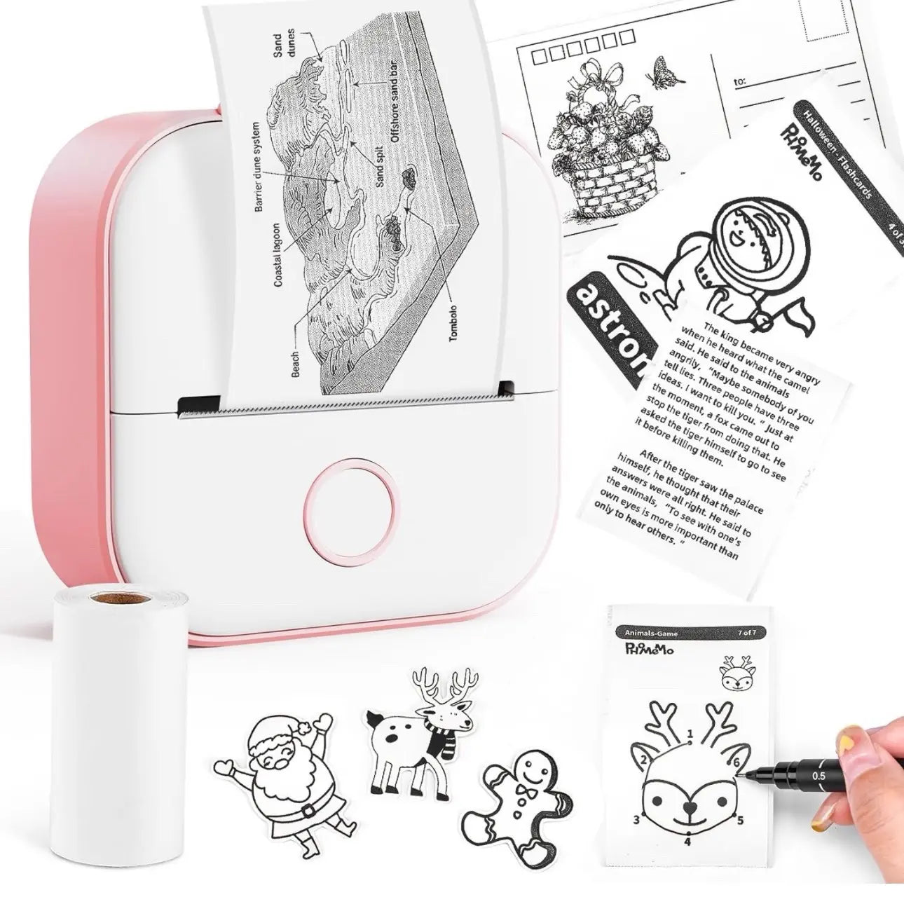 Portable Mini Printer for Phone, Mini Printer for College Students, Phomemo Mini Pocket Thermal Printer